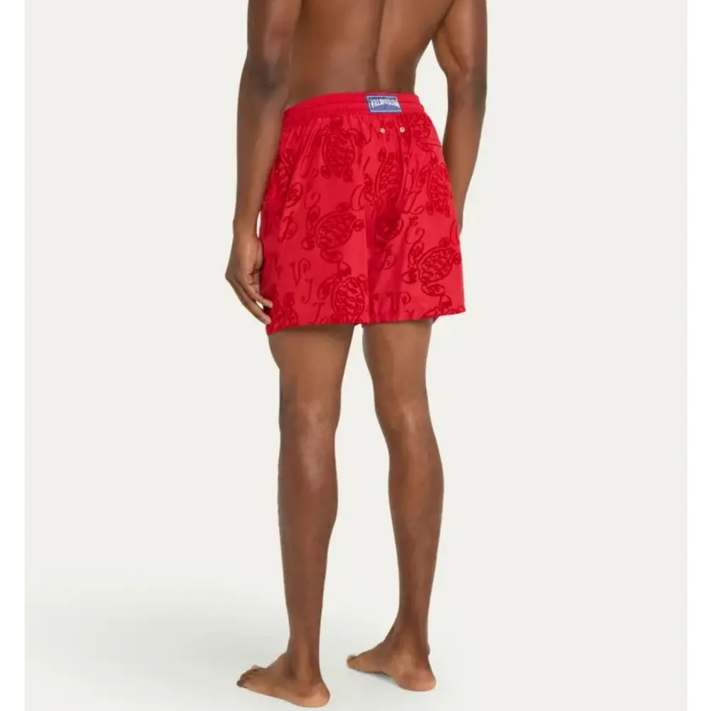 Vilebrequin Moulin Rouge Swim Trunks Men's Size Medium Velvet Ribbons Turtles